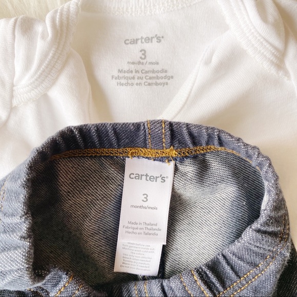Carter’s Onesie + Jegging Outfit Size 3M - Picture 5 of 8